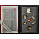 CANADA 1995 PRESTIGE SET 1+5+10+25+50 Centavos + 1 Dolar GANSO Latón + 1 DOLAR 1995 BARCO BAHÍA de HUDSON PLATA 7 monedas