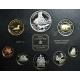 CANADA 2003 PRESTIGE SET 1+5+10+25+50 Cts. + 1 Dolar GANSO + 1 DOLAR 2003 LOBO PLATA + 2 DOLARES OSO PLATA y ORO