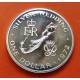 BERMUDA 1 DOLAR 1972 SILVER WEDDING - REINA ISABEL II KM.22.A MONEDA DE PLATA PROOF + RAYITAS Queen ELIZABETH II silver