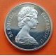 BERMUDA 1 DOLAR 1972 SILVER WEDDING - REINA ISABEL II KM.22.A MONEDA DE PLATA PROOF + RAYITAS Queen ELIZABETH II silver