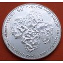 HOLANDA 50 GULDEN 1990 REINA BEATRIZ y BUSTOS DE 4 REINAS KM.214 MONEDA DE PLATA SC + IMPERFECCIONES The Netherlands 0,74 ONZAS