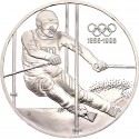 AUSTRIA 200 SCHILLINGS 1995 SKI CENTENARIO DEL COI 1896 1996 KM.3027 MONEDA DE PLATA PROOF cápsula 1 ONZA