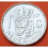HOLANDA 1 GULDEN 1967 REINA JULIANA KM.184 MONEDA DE PLATA SC- The Netherlands silver coin