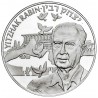 ISRAEL 50 EUROS 1997 ISAAC RABIN EX PRIMER MINISTRO BANDERAS y CORONA DE LAUREL KM.X.22 MONEDA DE PLATA PROOF silver