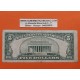 . @RED SEAL - NO MOTTO@ ESTADOS UNIDOS 5 DOLARES 1953 B ABRAHAM LINCOLN SELLO ROJO Pick 381.B BILLETE ESCASO USA $5 Dollars
