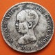 . @SUPER RARA VARIANTE -MS.M.-@ ESPAÑA 5 PESETAS 1888 * 18 88 MSM REY ALFONSO XIII KM.689 MONEDA DE PLATA (DURO) Spain silver