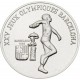 GUINEA 100 FRANCOS 1988 LANZADOR DE DISCO OLIMPIADA DE BARCELONA 92 KM.57 MONEDA DE PLATA SC Guinee silver