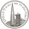YEMEN 2 RIYALS 1969 NAVE LUNAR APOLLO 11 KM.32 Tipo 6 Estrellas @MUESCA@ MONEDA DE PLATA SC Arab Republic 2 Rials silver coin