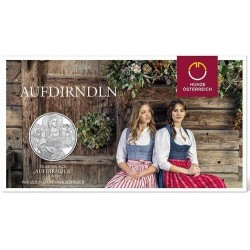 . 1 aaaaaacoin @PLATA BLISTER@ AUSTRIA 10 EUROS 2025 LINO DIRNDL Serie TRAJES TRADICIONALES 1ª MONEDA SIN CIRCULAR