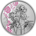 . @COLORES - PROOF@ AUSTRIA 10 EUROS 2024 FLOR PEONIA Serie THE LANGUAJE OF FLOWERS 6ª MONEDA DE PLATA ESTUCHE