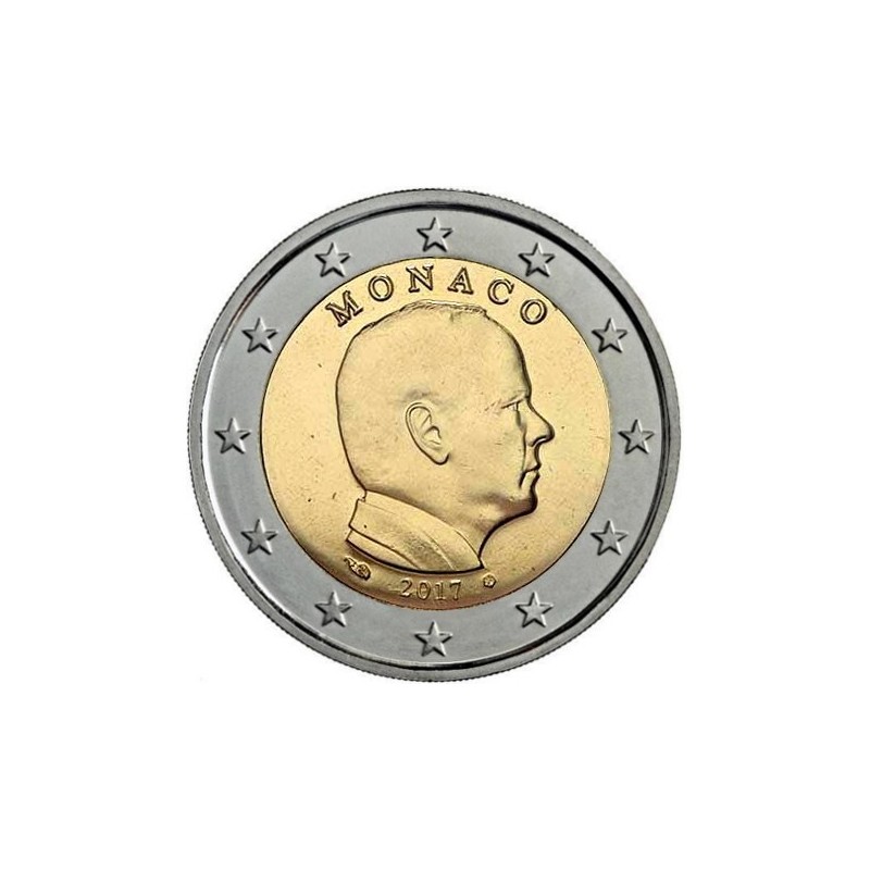 . @ESCASA@ MONACO 2 EUROS 2017 REY ALBERTO II SC MONEDA NO CONMEMORATIVA Tipo CIRCULANTE