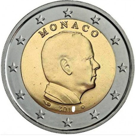 . @ESCASA@ MONACO 2 EUROS 2017 REY ALBERTO II SC MONEDA NO CONMEMORATIVA Tipo CIRCULANTE