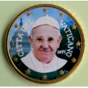 . 1 moneda @COLORES@ x VATICANO 50 CENTIMOS 2015 PAPA FRANCISCO LATON SC- Vatikan euro coin