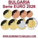 1⁰ Año de Emisión x BULGARIA MONEDAS EURO 2026 SC 1+2+5+10+20+50 Céntimos + 1 EURO + 2 EUROS 2026
