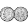ESTADOS UNIDOS 10 CENTAVOS DIME 1964 D (DENVER) ROOSVELT KM.195A MONEDA DE PLATA SC- USA 10 Cents silver