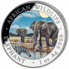 . @14/ENERO Envío - COLORES@ SOMALIA 100 SHILLINGS 2026 ELEFANTE AFRICANO MONEDA DE PLATA 1 ONZA Oz Farbe Coloured