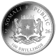 . @14/ENERO Envío + ORO@ SOMALIA 100 SHILLINGS 2026 ELEFANTE AFRICANO MONEDA DE PLATA 1 ONZA Oz Farbe Coloured