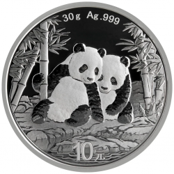. @14/ENERO Envío@ CHINA 10 YUAN 2026 OSOS PANDAS y BAMBÚ MONEDA DE PLATA cápsula 1 ONZA Oz Ounce silver