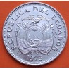 ECUADOR 1 SUCRE 1975 BUSTO JOSE DE SUCRE y ESCUDO KM.83 MONEDA DE NIKEL MBC silver coin