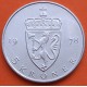NORUEGA 5 KRONER 1978 REY OLAV V y ESCUDO CON LEÓN KM.420 MONEDA DE NICKEL SC- Norway Norge