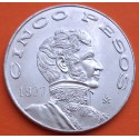 MEXICO 5 PESOS 1977 VICENTE GUERRERO KM.472 MONEDA DE NICKEL SC- Mejico Mexiko coin