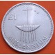 IRLANDA 1 LIBRA 2000 MILLENIUM, BARCO ANTIGUO y ARPA KM.31 MONEDA DE NICKEL EBC/SC- @ESCASA@ Ireland Eire 1 Pound £1