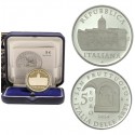 ITALIA 5 EUROS 2014 ABADIA DE SAN FRUTTUOSO Serie DELL ARTI KM.373 MONEDA DE PLATA PROOF ESTUCHE