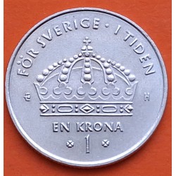 SUECIA 1 KRONA 2003 REY CARL XVI GUSTAF KM.894 MONEDA DE NICKEL SC- Sweden 1 Corona