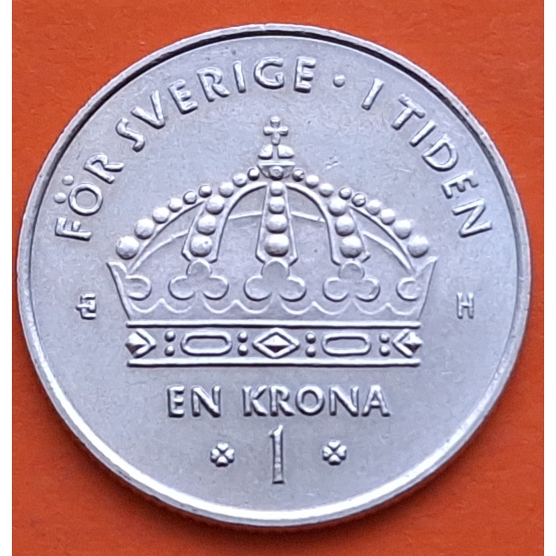 SUECIA 1 KRONA 2003 REY CARL XVI GUSTAF KM.894 MONEDA DE NICKEL SC- Sweden 1 Corona