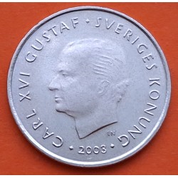 SUECIA 1 KRONA 2003 REY CARL XVI GUSTAF KM.894 MONEDA DE NICKEL SC- Sweden 1 Corona