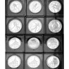 . @3,57 ONZAS - 6 monedas@ ITALIA 5 EUROS + 10 EUROS 2005 OLIMPIADA DE INVIERNO TORINO 2006 PLATA PROOF