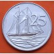 CAYMAN 25 CENTAVOS 2002 BARCO VELERO y REINA ISABEL II KM.87 MONEDA DE NICKEL EBC Cayman Islands