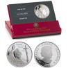 CANADA 10 DOLARES 2005 PAPA JUAN PABLO II y REINA ISABEL KM.559 MONEDA DE PLATA PROOF 10 Dollars ESTUCHE y CERTIFICADO
