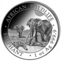 . @ENVÍO HOY@ SOMALIA 100 SHILLINGS 2026 ELEFANTES MONEDA DE PLATA PURA silver ONZA OZ African Elephant