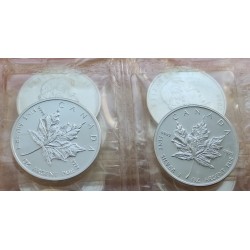 CANADA 5 DOLARES 2004 HOJA DE ARCE Reina ISABEL II @VER FOTOS@ MONEDA PLATA PURA 1 ONZA Oz MAPLE LEAF