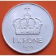 NORUEGA 1 KRONE 1976 REY OLAV V y CORONA KM.419 MONEDA DE NICKEL SC- Norway Norge 1 Corona