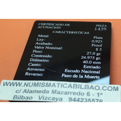 . @RARA@ MEXICO 5 NUEVOS PESOS 2000 EL HOMBRE y SU CABALLO KM.XXX MONEDA DE PLATA PROOF silver IBEROAMERICANA (BOTH)