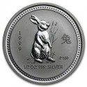 AUSTRALIA 50 CENTAVOS 1999 Año del CONEJO I Serie Lunar MONEDA DE PLATA SILVER 1/2 DOLAR ONZA HALF OZ YEAR OF THE RABBIT