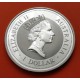 AUSTRALIA 1 DOLAR 1992 KOOKABURRA MONEDA DE PLATA PURA SC $1 Dollar Coin ONZA OZ OUNCE CAPSULA