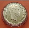 0,40 ONZAS x MEDALLA FNMT HISTORIA DE LA PESETA ESPAÑA 25 PESETAS 1871 AMADEO DE SABOYA PLATA BAÑO DE ORO 13,50 gramos 925 mls.