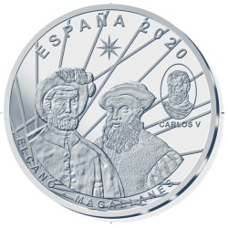 . @RARA@ ESPAÑA 10 EUROS 2020 Serie VUELTA AL MUNDO ESTRECHO DE MAGALLANES @COLOR@ 2ª MONEDA PLATA FNMT