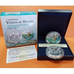 . @RARA@ ESPAÑA 10 EUROS 2020 Serie VUELTA AL MUNDO ESTRECHO DE MAGALLANES @COLOR@ 2ª MONEDA PLATA FNMT