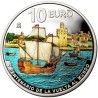 . @RARA@ ESPAÑA 10 EUROS 2022 Serie VUELTA AL MUNDO LLEGADA A SEVILLA @COLOR@ 4ª MONEDA DE PLATA PLATA FNMT