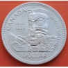 CANADA 1 DOLAR 1958 BRITISH COLUMBIA TOTEM INDIO KM.55 MONEDA DE PLATA EBC 1 Dollar silver coin