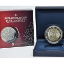 . @RARA@ ESPAÑA 10 EUROS 2021 COPA MUNDIAL DE FUTBOL DE LA FIFA QATAR 2022 MONEDA DE PLATA PROOF ESTUCHE FNMT