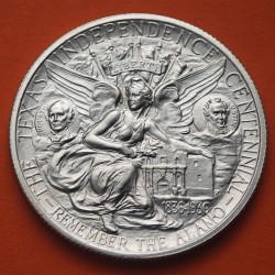 . @SUPER LUJO@ ESTADOS UNIDOS 1/2 DOLAR 1935 P CENTENARIO DEL ESTADO DE TEXAS FUERTE ALAMO MONEDA DE PLATA Half Dollar Silver