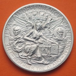. @SUPER LUJO@ ESTADOS UNIDOS 1/2 DOLAR 1935 P CENTENARIO DEL ESTADO DE TEXAS FUERTE ALAMO MONEDA DE PLATA Half Dollar Silver
