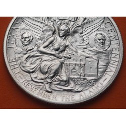 . @SUPER LUJO@ ESTADOS UNIDOS 1/2 DOLAR 1935 P CENTENARIO DEL ESTADO DE TEXAS FUERTE ALAMO MONEDA DE PLATA Half Dollar Silver