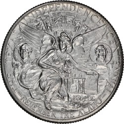 . @SUPER LUJO@ ESTADOS UNIDOS 1/2 DOLAR 1935 P CENTENARIO DEL ESTADO DE TEXAS FUERTE ALAMO MONEDA DE PLATA Half Dollar Silver