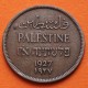 PALESTINA 1 MIL 1927 ESPIGA DE CEREAL Bajo dominio de INGLATERRA KM.1 MONEDA DE BRONCE MBC Palestine